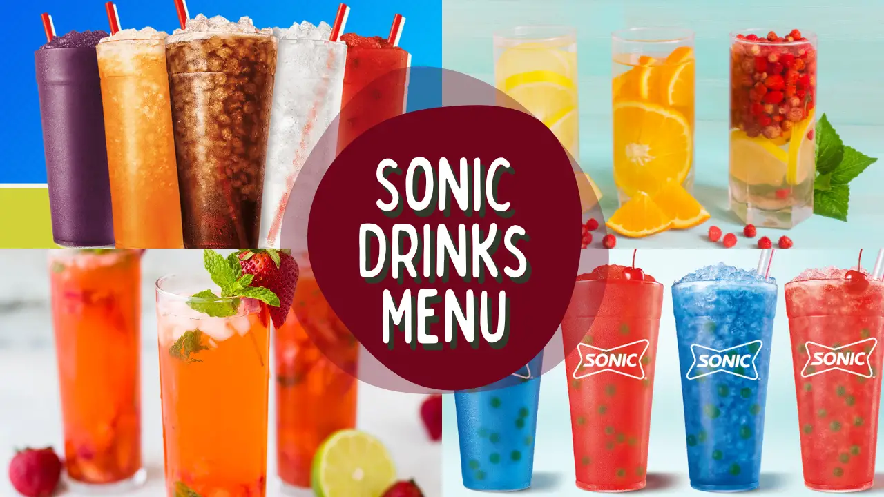 Sonic Drinks Menu with Prices 2023