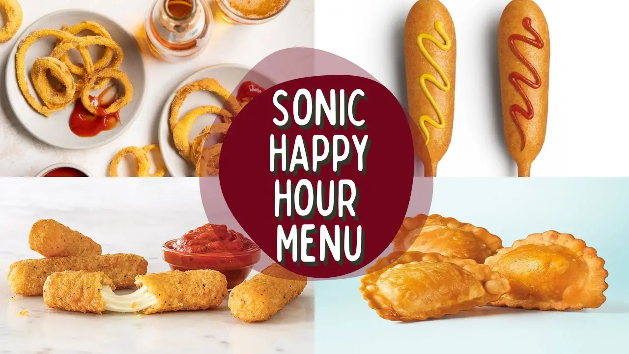 Sonic happy hour menu