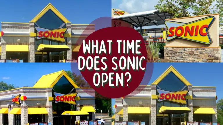 What Time Does Sonic drive In Open?